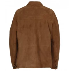 OAKWOOD Vestes^Richard Cognac - Veste Mi-Longue En Cuir Veritable De Chevre Velours