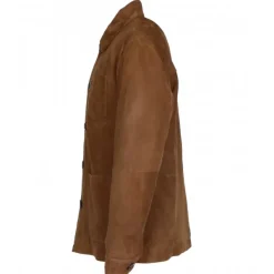 OAKWOOD Vestes^Richard Cognac - Veste Mi-Longue En Cuir Veritable De Chevre Velours