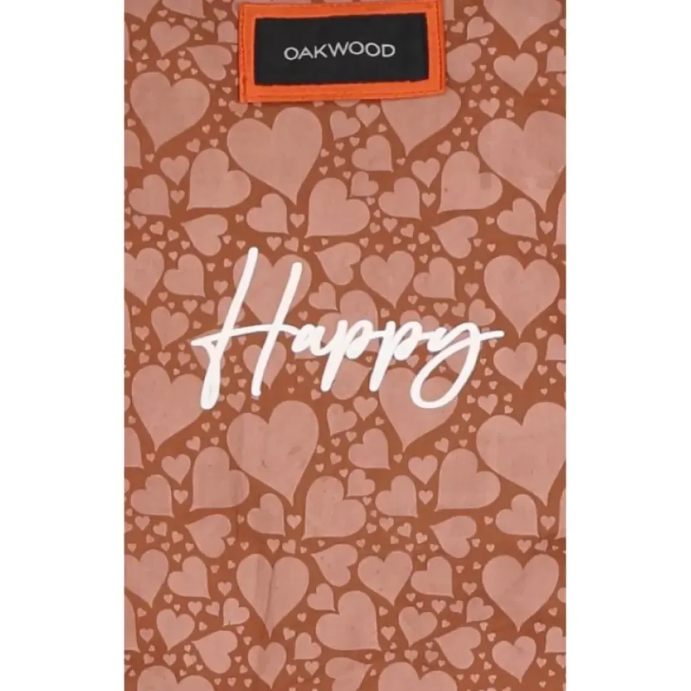 OAKWOOD Vestes^Romana Orange - Veste En Cuir Veritable De Mouton Effet Lave