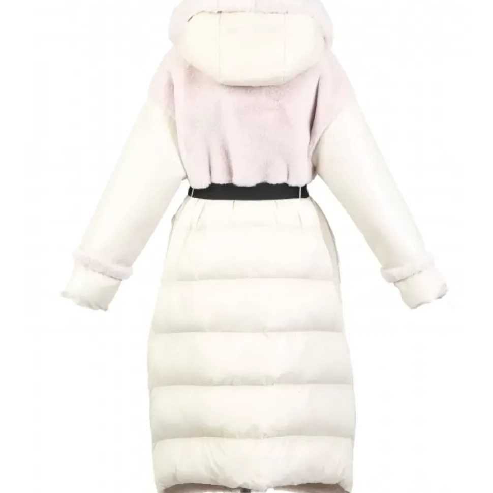 OAKWOOD Manteaux^Sofia Coquille - Manteau Long Tri-Matiere Fausse Fourrure / Similicuir / Nylon Doudoune