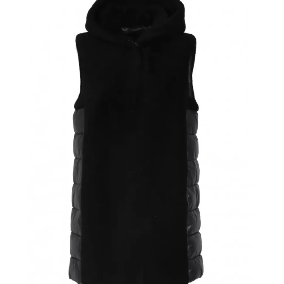 OAKWOOD Gilets^Soprano Noir - Gilet Sans Manche En Fausse Fourrure 100% Laine / Nylon Matelasse