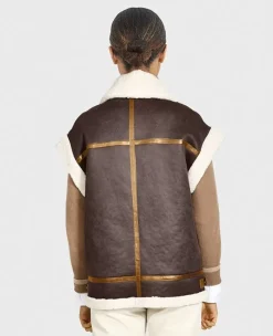 OAKWOOD Gilets^Theatre Marron Vieilli - Veste Effet Peau Retournee Fourrure Synthetique