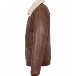 OAKWOOD Bombers^Trader Tan - Blouson Inspiration Bombardier En Cuir Veritable