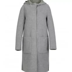 OAKWOOD Manteaux^University Bi Amande/Gris Clair - Manteau A Capuche Long En Laine
