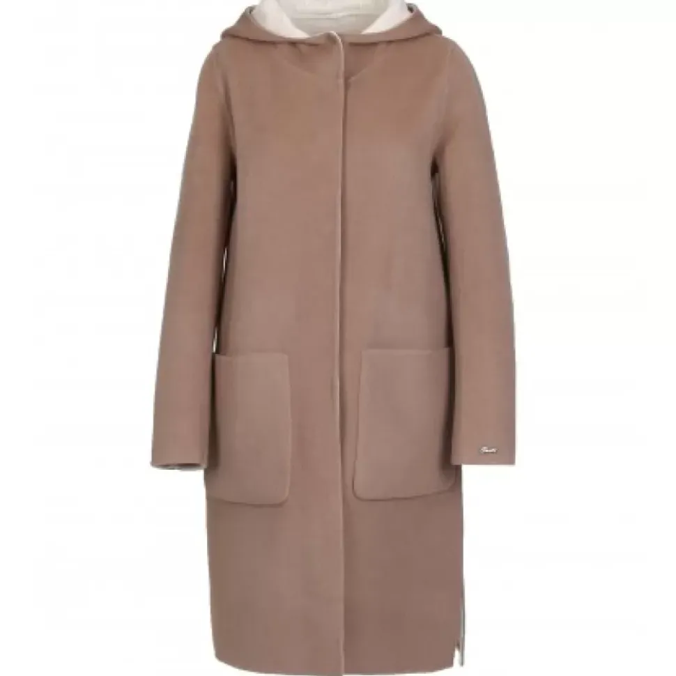 OAKWOOD Manteaux^University Bi Taupe/Beige Clair - Manteau A Capuche Long En Laine