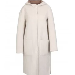 OAKWOOD Manteaux^University Bi Taupe/Beige Clair - Manteau A Capuche Long En Laine