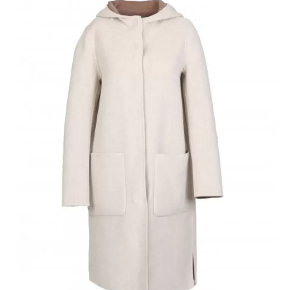 OAKWOOD Manteaux^University Bi Taupe/Beige Clair - Manteau A Capuche Long En Laine