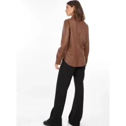OAKWOOD Tops Et Chemises^Valentina Tan - Chemise En Cuir Veritable Poche Plaquee
