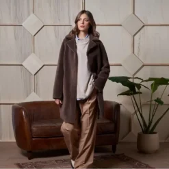 OAKWOOD Manteaux^Venus Marron - Manteau Reversible En Laine