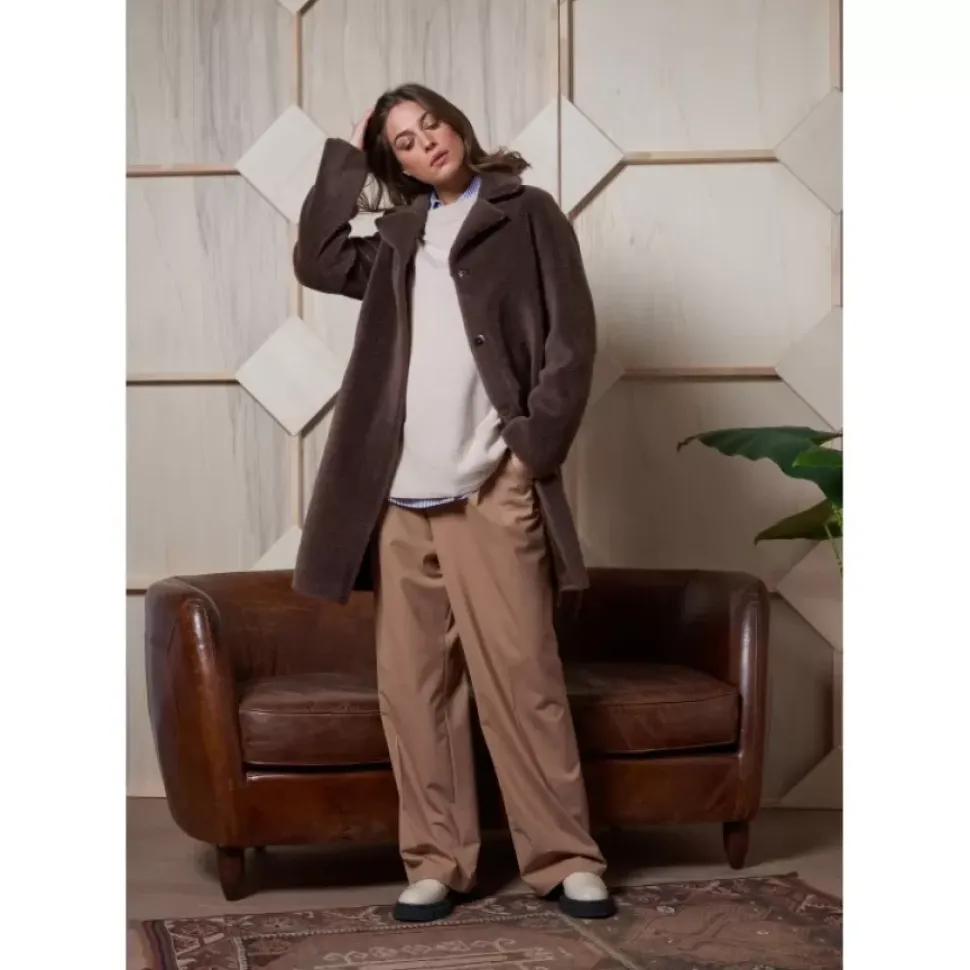 OAKWOOD Manteaux^Venus Marron - Manteau Reversible En Laine