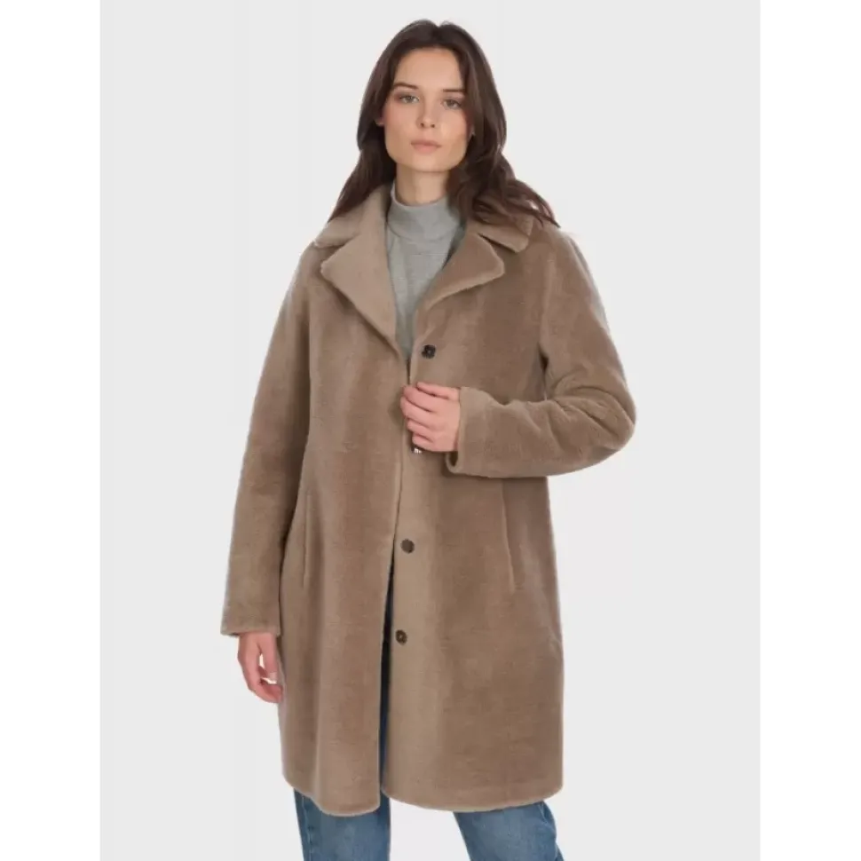 OAKWOOD Manteaux^Venus Taupe - Manteau Reversible En Laine