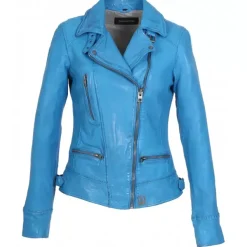 OAKWOOD Blousons^Video Denim - Blouson En Cuir Veritable Effet Lave