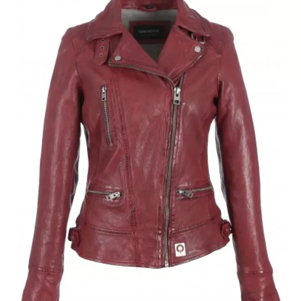 OAKWOOD Blousons^Video Feu - Blouson En Cuir Veritable Effet Lave