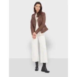 OAKWOOD Blousons^Video Tan - Blouson En Cuir Veritable Effet Lave