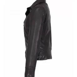 OAKWOOD Blousons^Video Violet - Blouson En Cuir Veritable Effet Lave