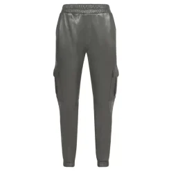 OAKWOOD Pantalons^Yacht Kaki Fonce - Pantalon Cargo En Cuir Veritable