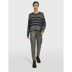 OAKWOOD Pantalons^Yacht Kaki Fonce - Pantalon Cargo En Cuir Veritable