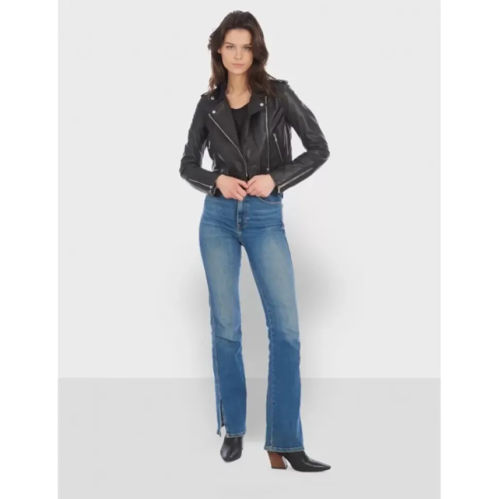 OAKWOOD Blousons^Yoko Noir - Blouson Court En Cuir Veritable