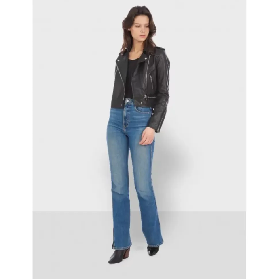 OAKWOOD Blousons^Yoko Noir - Blouson Court En Cuir Veritable