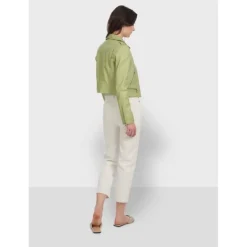 OAKWOOD Blousons^Yoko Vert Clair - Blouson Court En Cuir Veritable